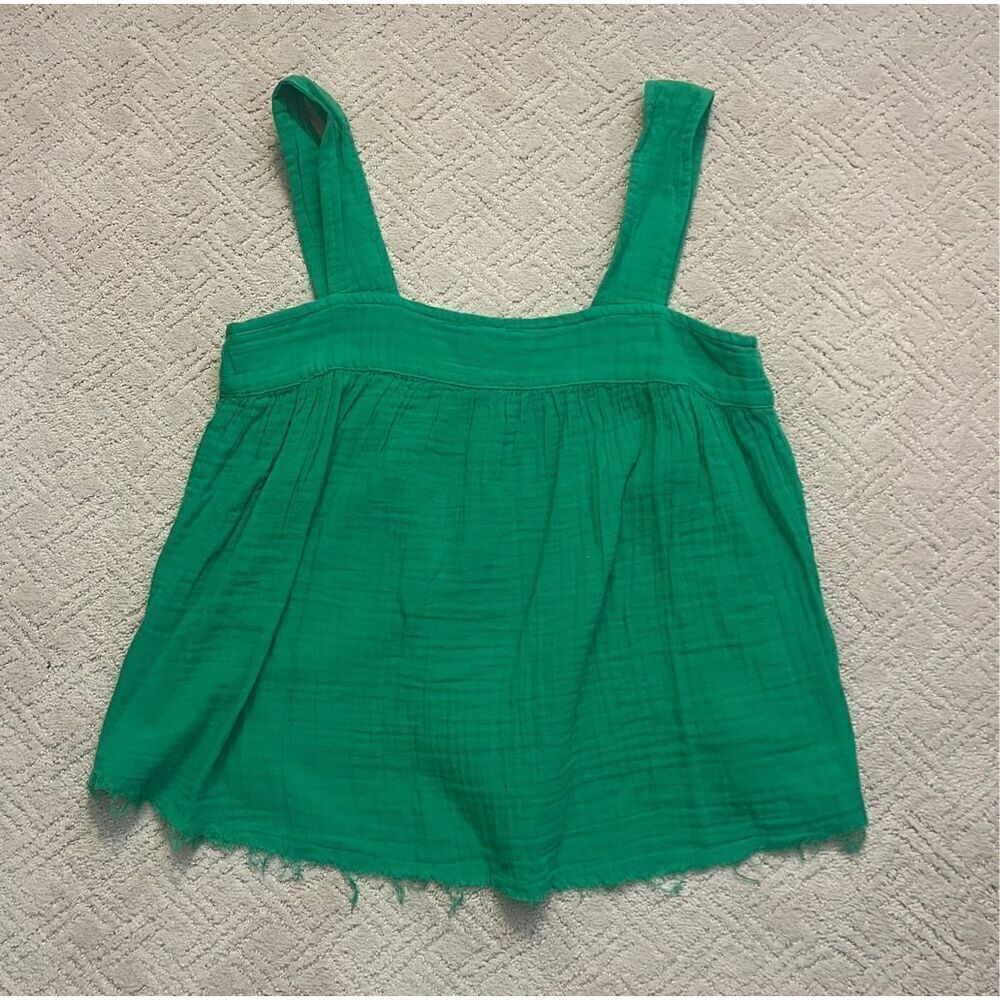 Stark X Gauze Cotton Green Tank - Picture 1 of 6